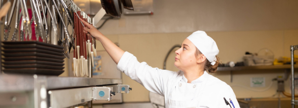 Culinary Student measuring