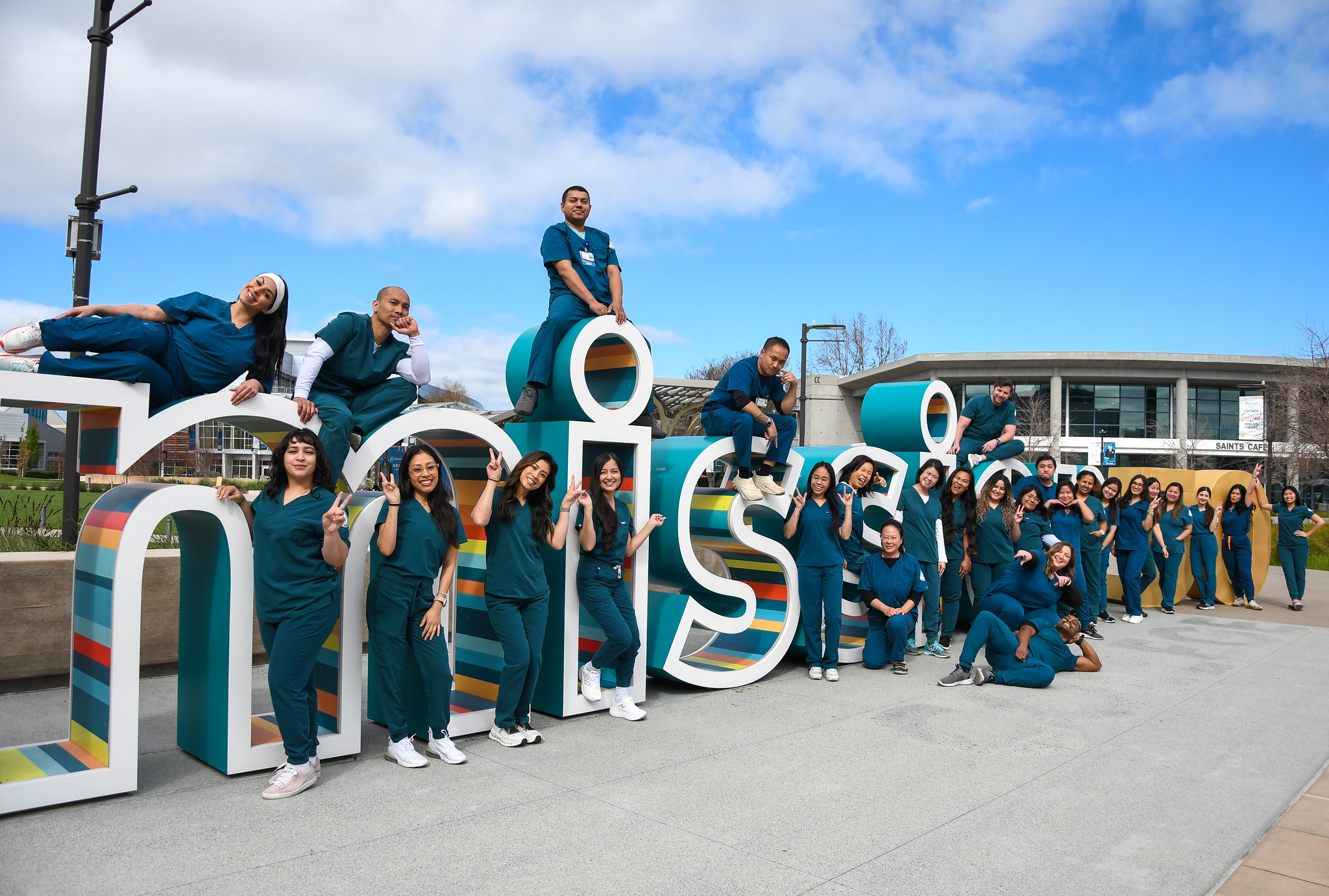 LVN to RN graduates by Mission sign