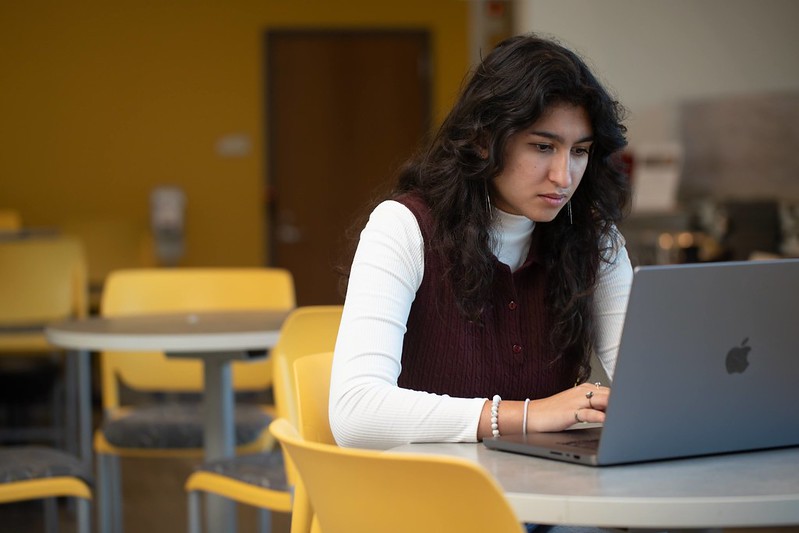 Student on laptop