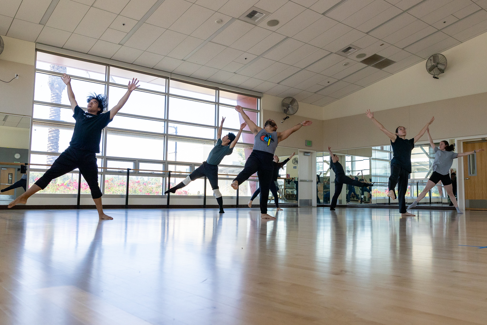 Students dancing in dance studio