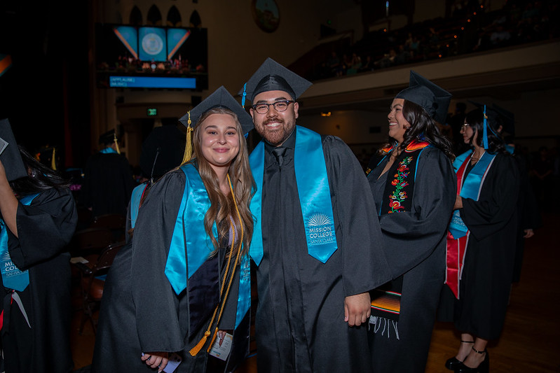 Students at commencement