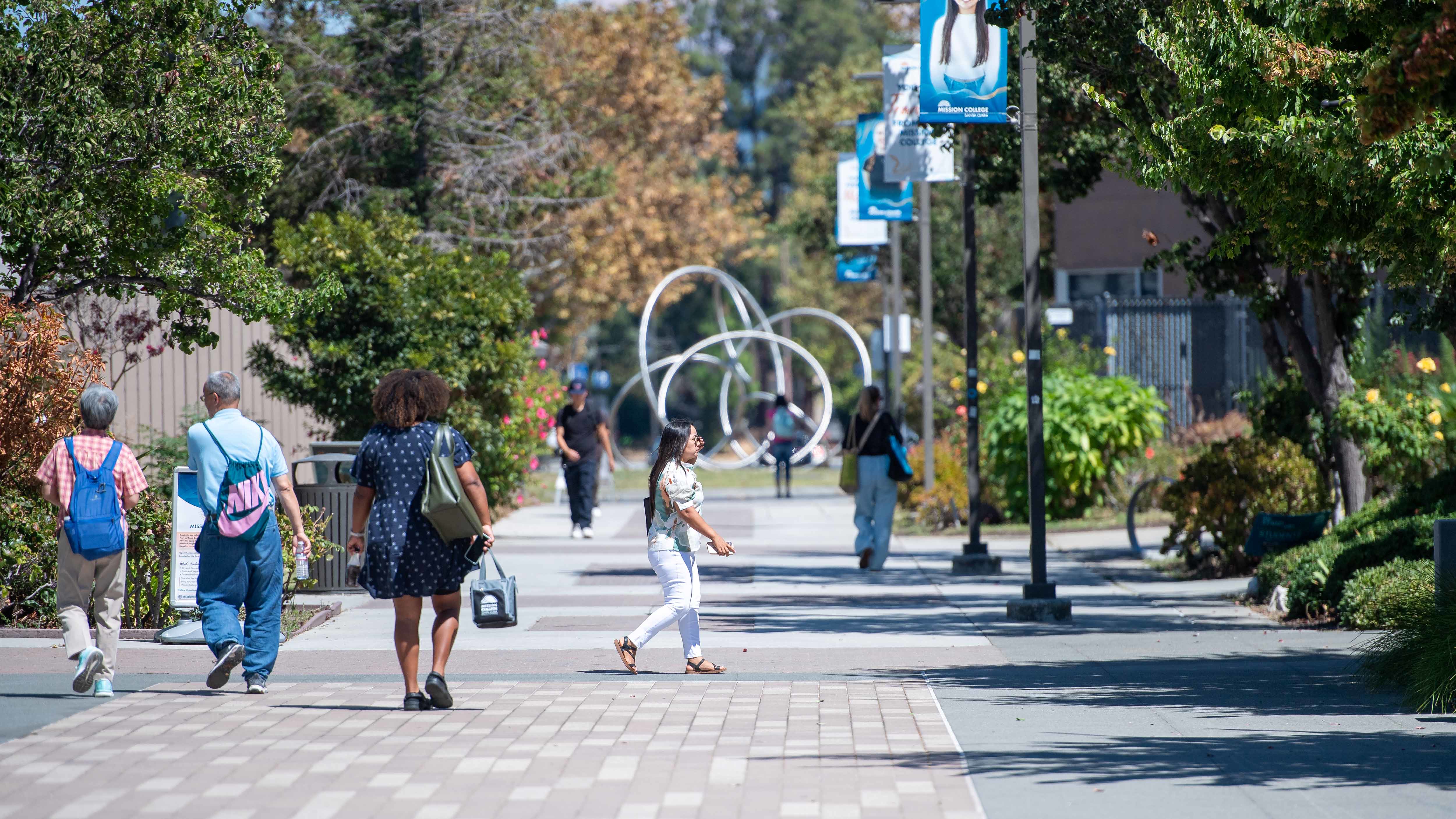 Students on campus