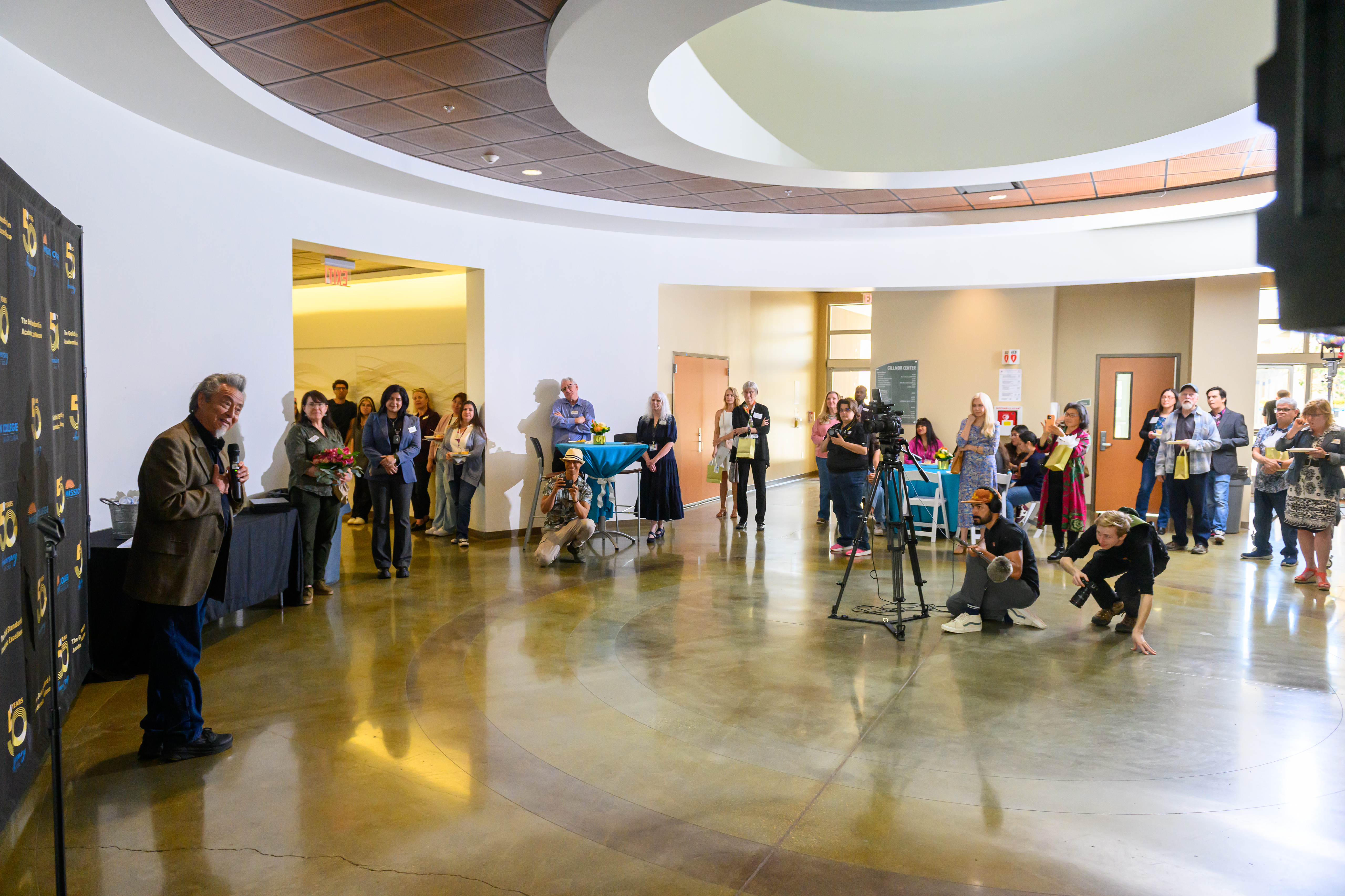 People in atrium