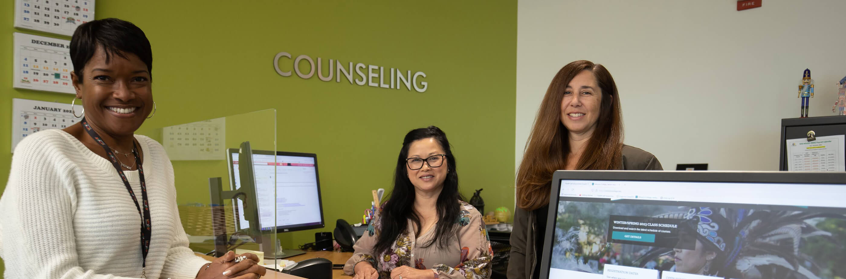 Counselor meeting a student