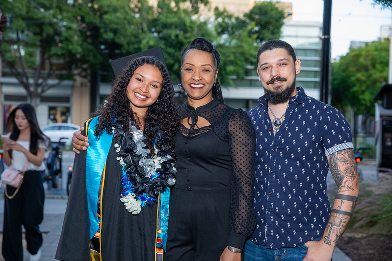 Graduate with family