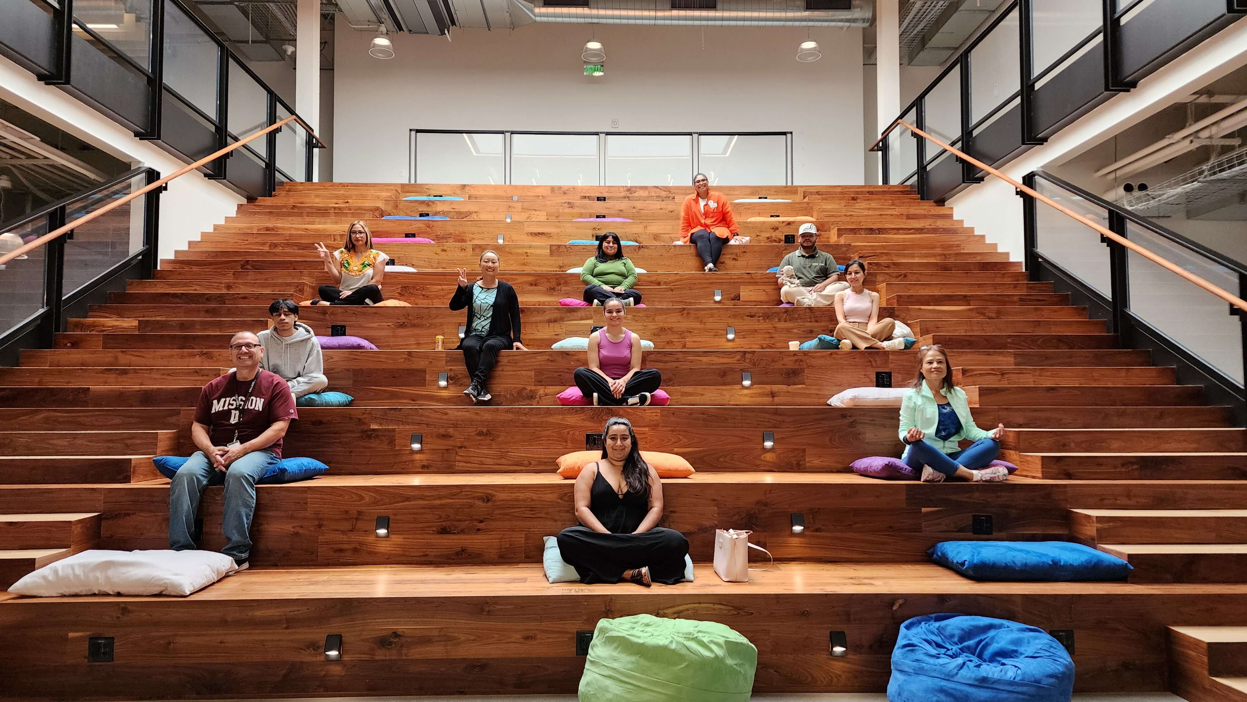 TRIO students sitting