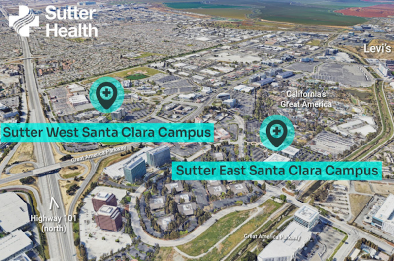 Sutter Health and WVM map